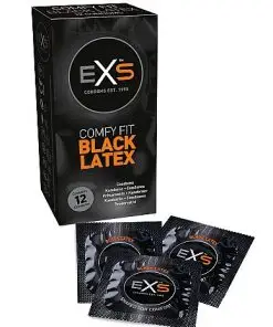 EXS Black Latex - kondomit, 12 kpl
