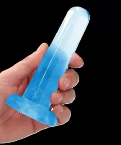 Realrock Crystal Clear 5" - imukuppidildo, sininen