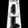 Musta Jättidildo - King Cock, 11"